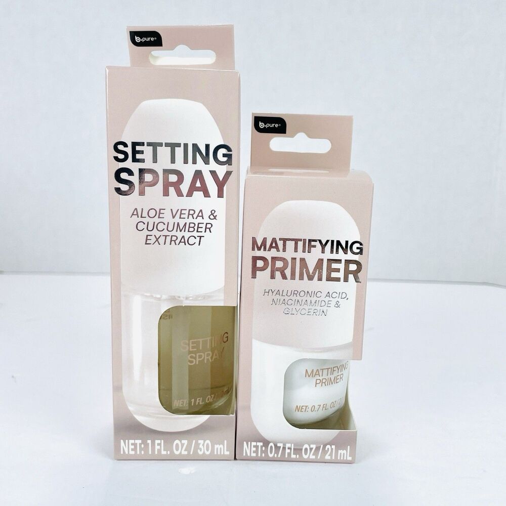 B Pure Setting Spray and Mattifying Primer Hydrating Duo NEW